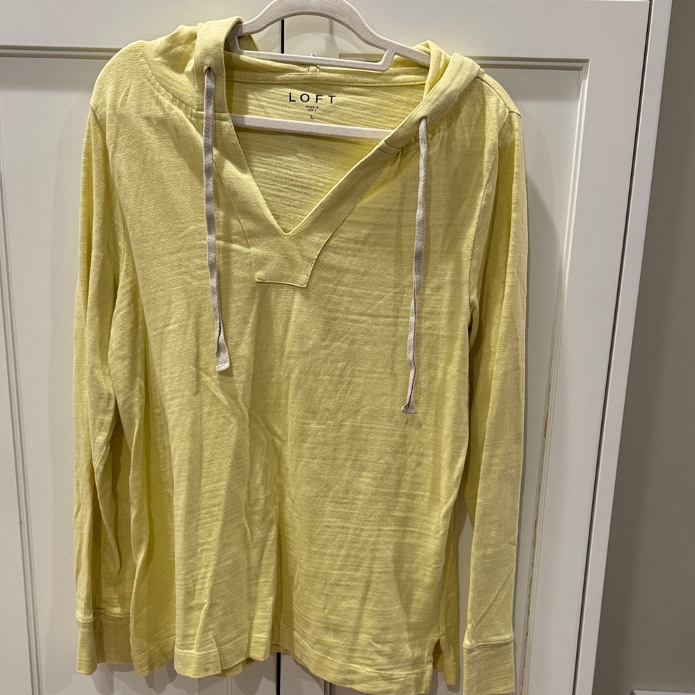 LOFT Sunny Yellow Hooded Top